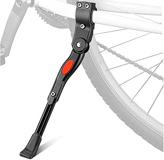 QXTInc Fahrrad-Ständer Anti-Rutsch Aluminium Seitenständer für Mountainbike, Rennrad, Fahrräder und Klapprad (24-28 Zoll)
