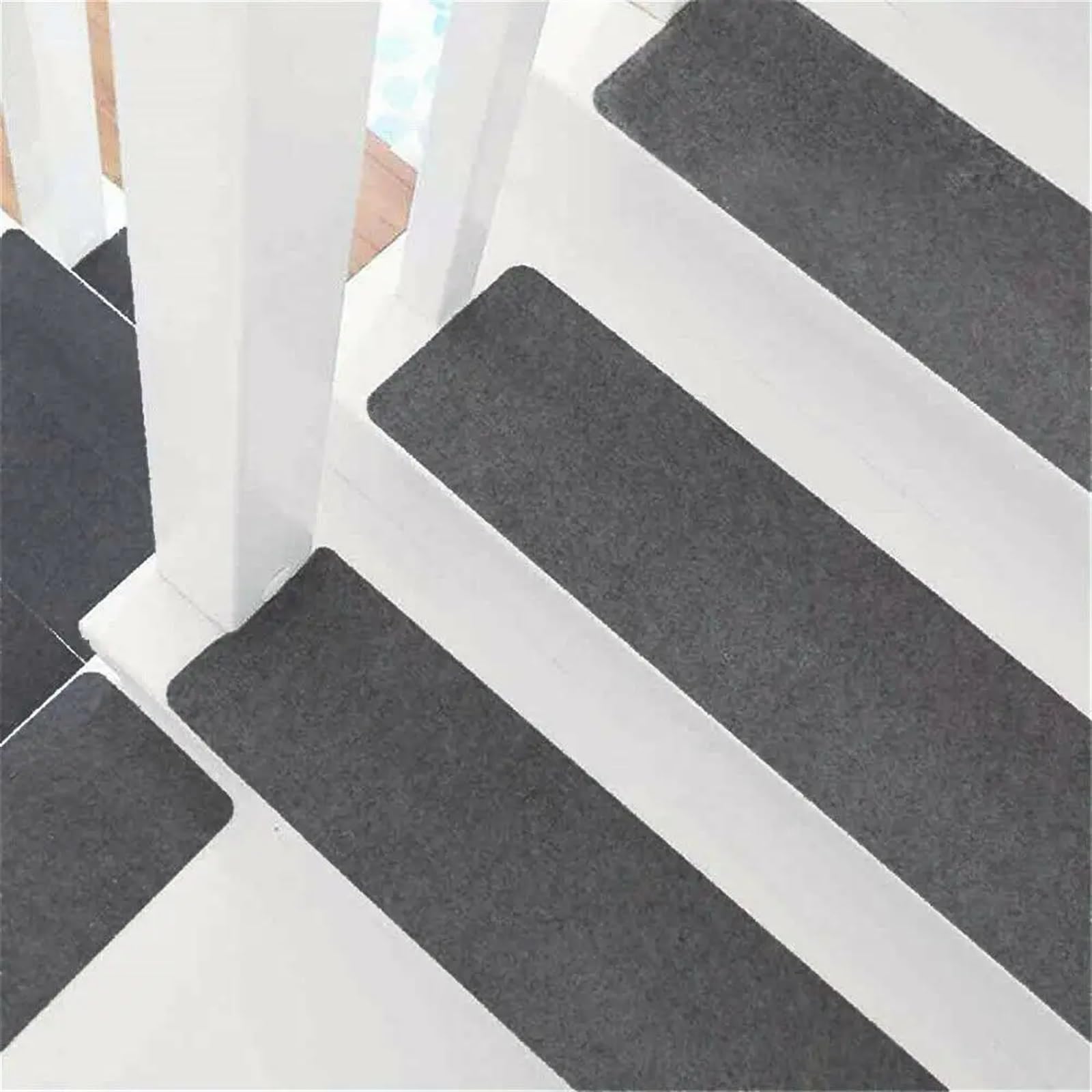 Treppenmatten 14-teilig/Set Treppenstufenmatten Rechteckige rutschfeste Teppiche Bodenmatte Selbstklebende Abdeckung Stufentreppe Wiederverwendbare Sicherheitspolster Matte Teppich Treppenst