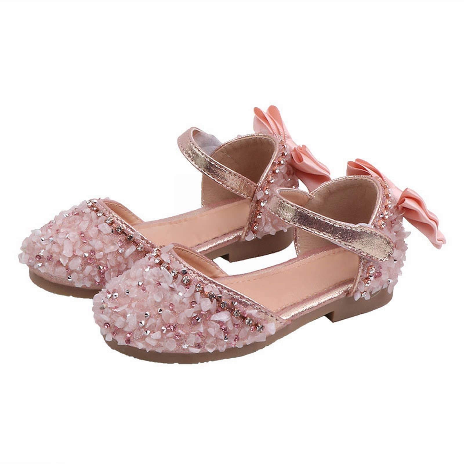 Summer Korean Version Soft Sole Girls' Sandals Princess Shoes Children's Shoes Spring Girl Little Girls Sandals Size 8 (Pink, 1.5 Big Kids)