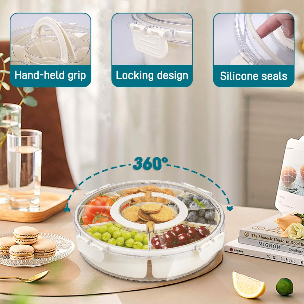 2-teilige Snackbox Mit Fächern - Ideal Für Picknick & Unterwegs