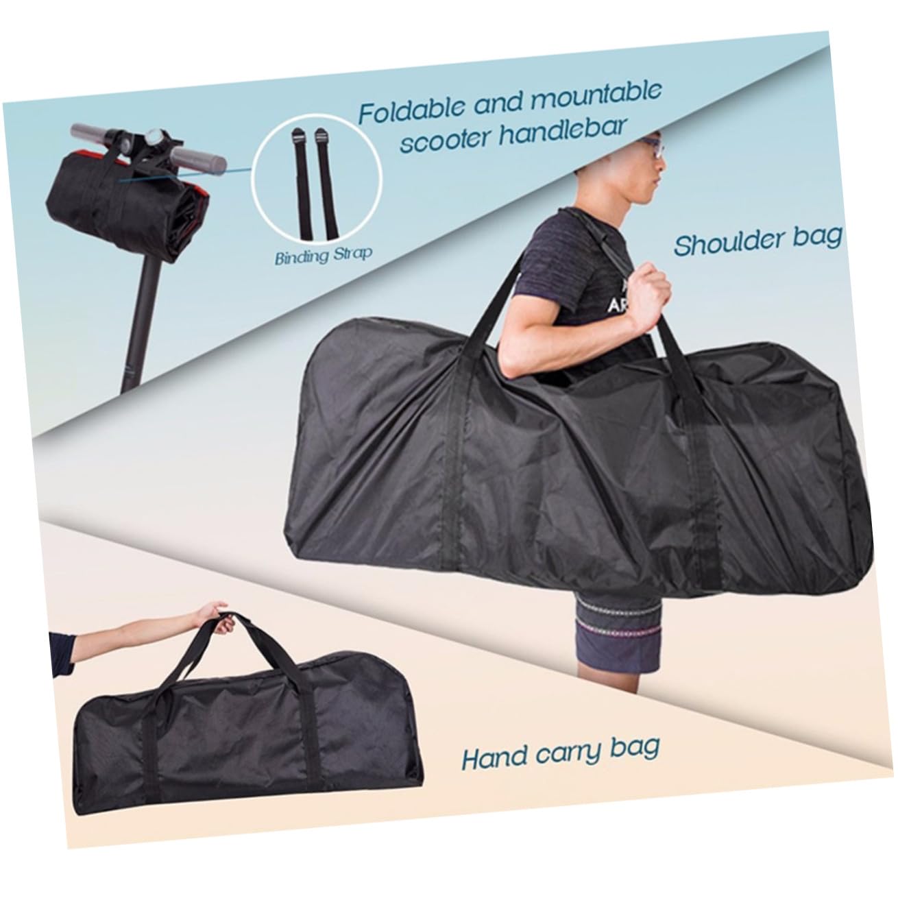 Happyyami wasserdichte Oxford-Tasche Zum Tragen Von Balance-Autos Faltbare Umhängetasche Handtasche Für Außenbereich Geeignet Für Mi Electric Scooter