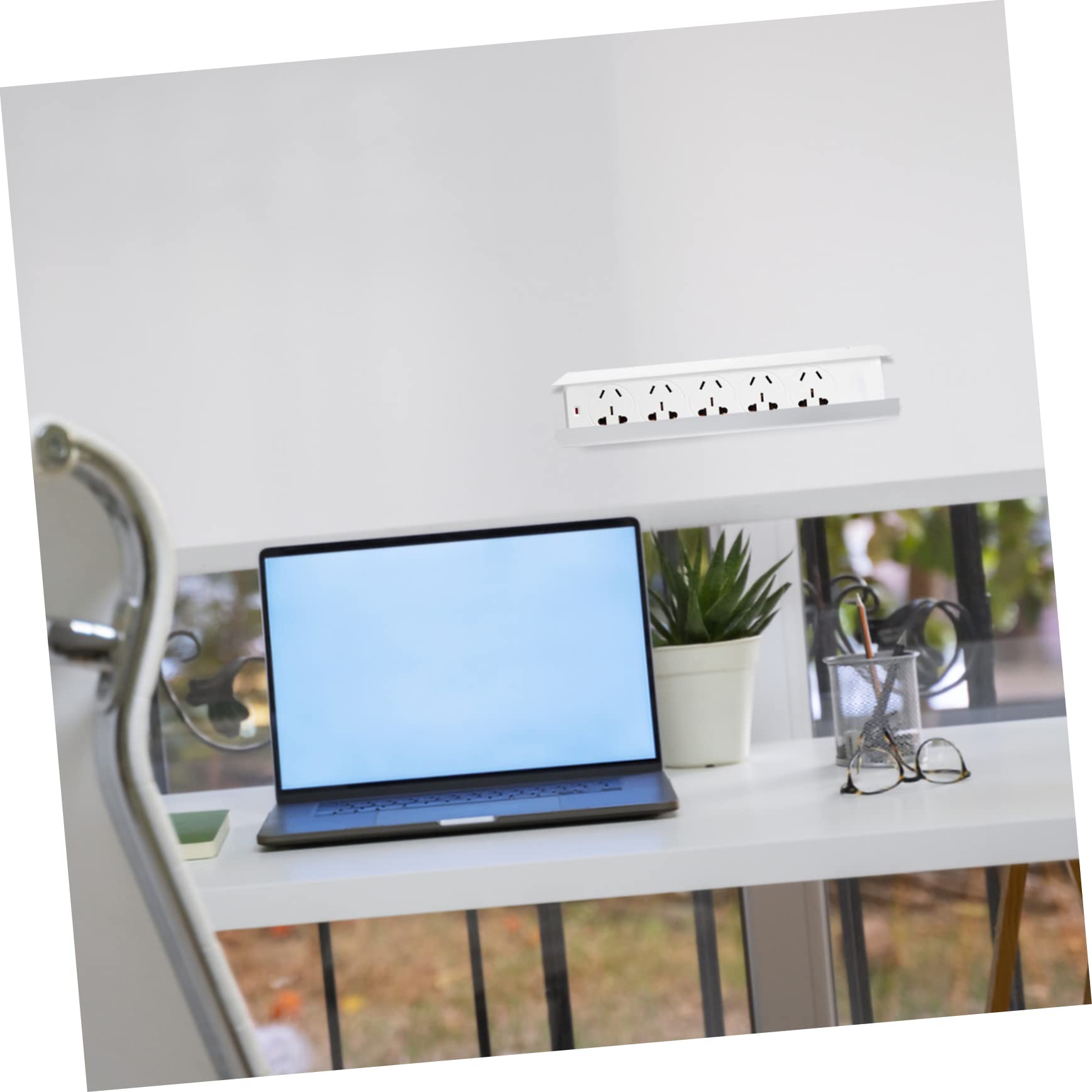 SHINEOFI Organizzatore Portacavi Sotto Scrivania Vassoio per Compatto e per e Casa Forature Facile Installazione e