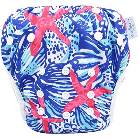Storeofbaby Baby Swim Diaper Short Trunks Leakproof Reusable Adjustable Infant 0 3 Years (Cobalt Blue) Cover