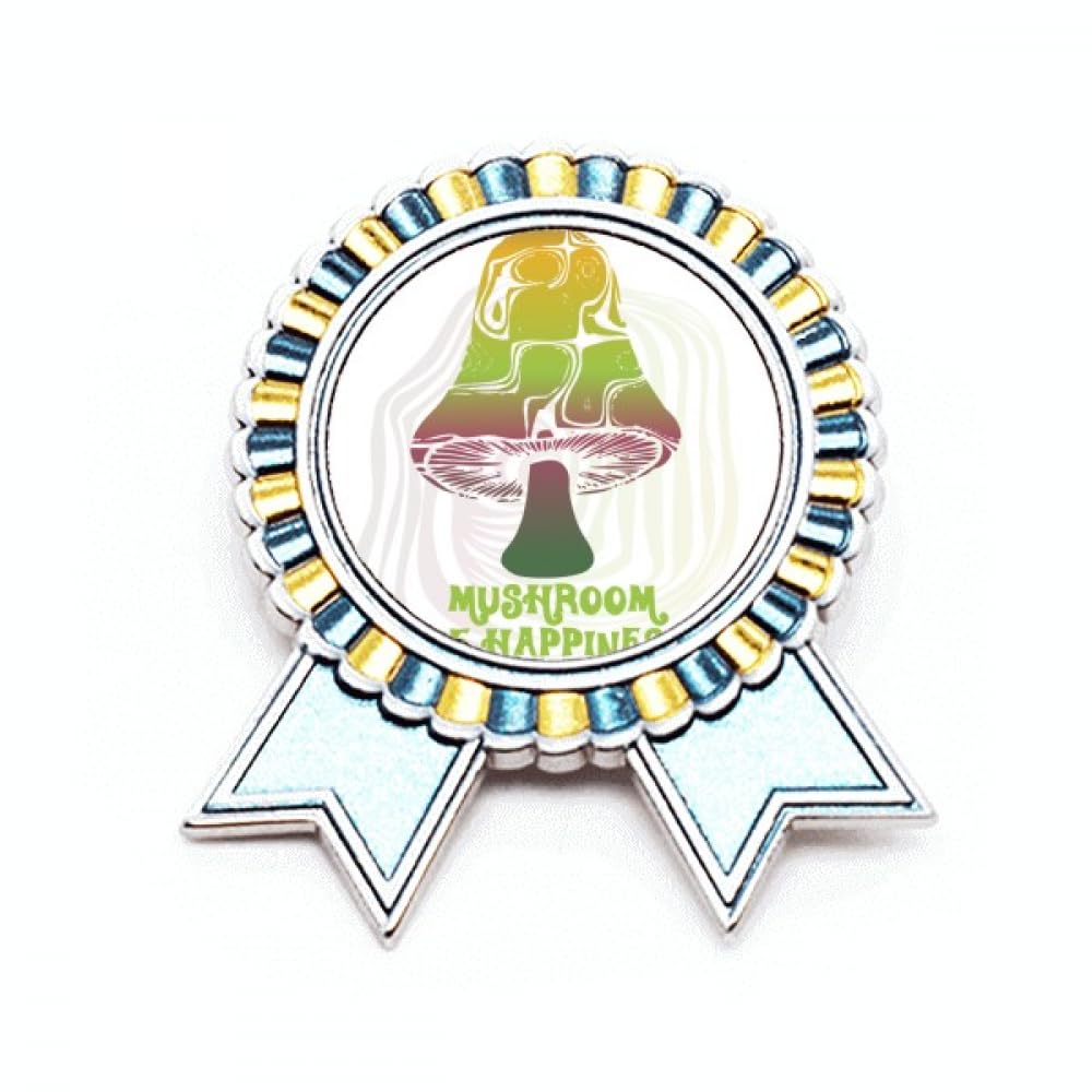 Broche champignon vert métal M idée cadeau originale pour passionné - 4