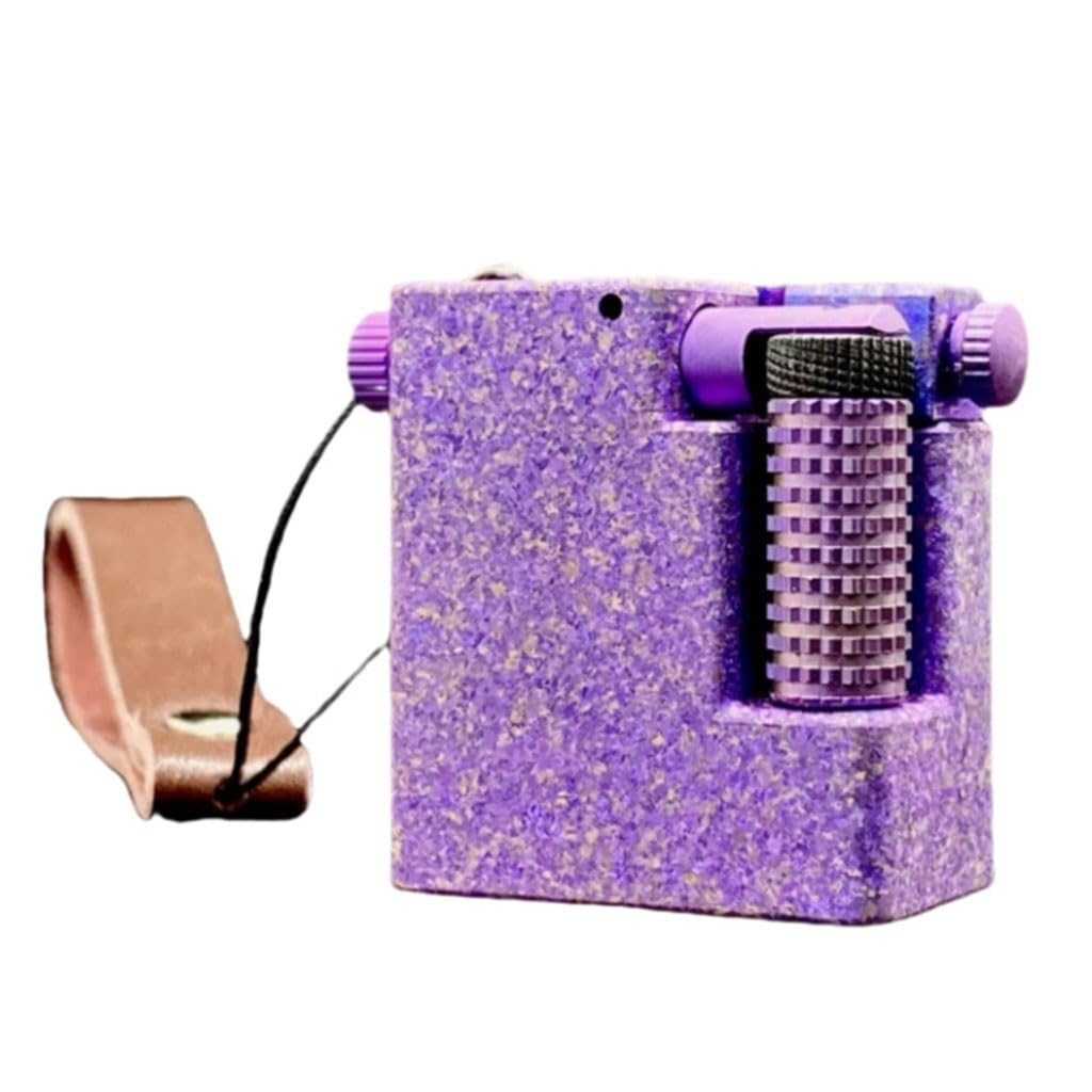 Retro Kerosene Lighter High-end Titanium Alloy Material Side Sliding Wheel Ignition Soft Flame Mens Collectible Gift Purple