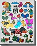 Jazzstick 210 Glitter Bird, Bug, Worm, Dog, Snake & Animal Decorative Sticker 10 sheets (VST09A01)