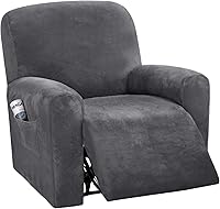 Vista 15 de H.VERSAILTEX Fundas Elásticas de Terciopelo para Sofá Reclinable Estilo de 4 Piezas Fundas para Sillas Reclinables Funda para Sillón Reclinable