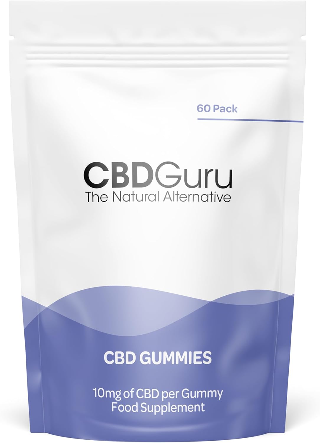 CBD Guru CBD Gummies 10mg 60 Pack – Mixed Fruit Flavour Broad Spectrum CBD Gummy Bears for Sleep & Anxiety Support, 600mg Total CBD