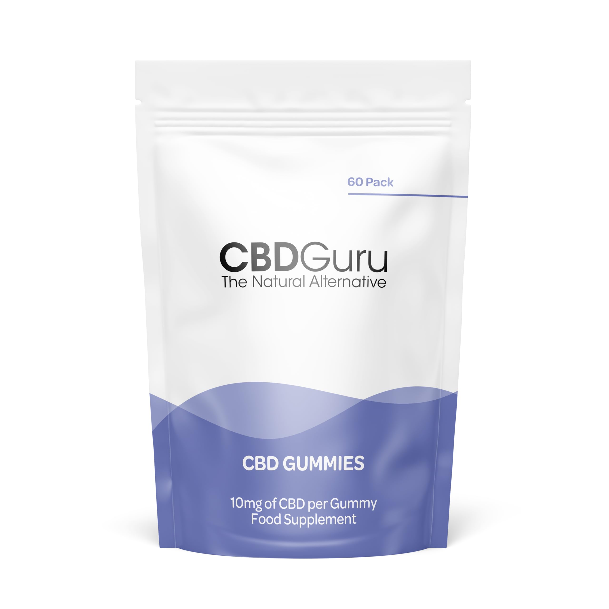 CBD Guru CBD Gummies 10mg 60 Pack - Mixed Fruit Flavour Broad Spectrum CBD Gummy Bears for Sleep & Anxiety Support, 600mg Total CBD