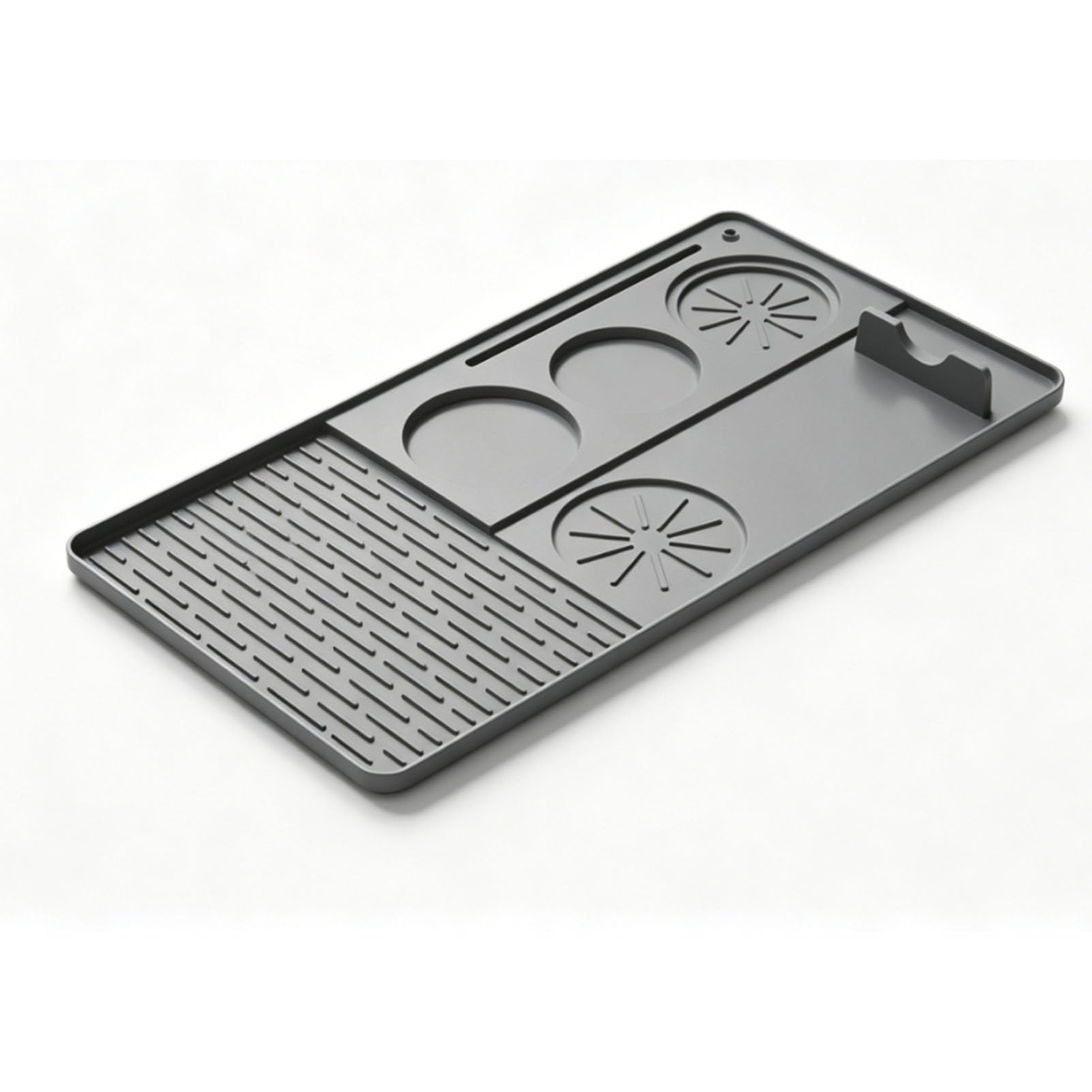 Ejoyous Set Tappetini da caffè in Silicone 2 in 1, Tappetino da Bar Grande con Tappetino Staccabile 22,83 X 15,35 Pollici, Protezione per Bancone Antiscivolo e Resistente Al Calore per Baristi