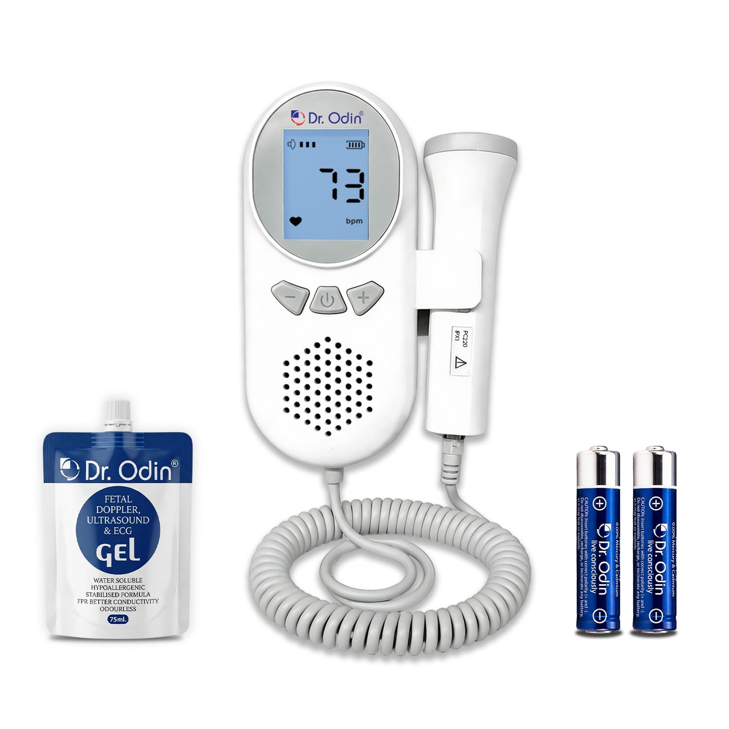 Dr. Odin Fetal Doppler OFD105, Large LCD Display, High Sensitivity 2MHz Probe, Built-in Speaker, Baby Heartbeat Monitor-image-12