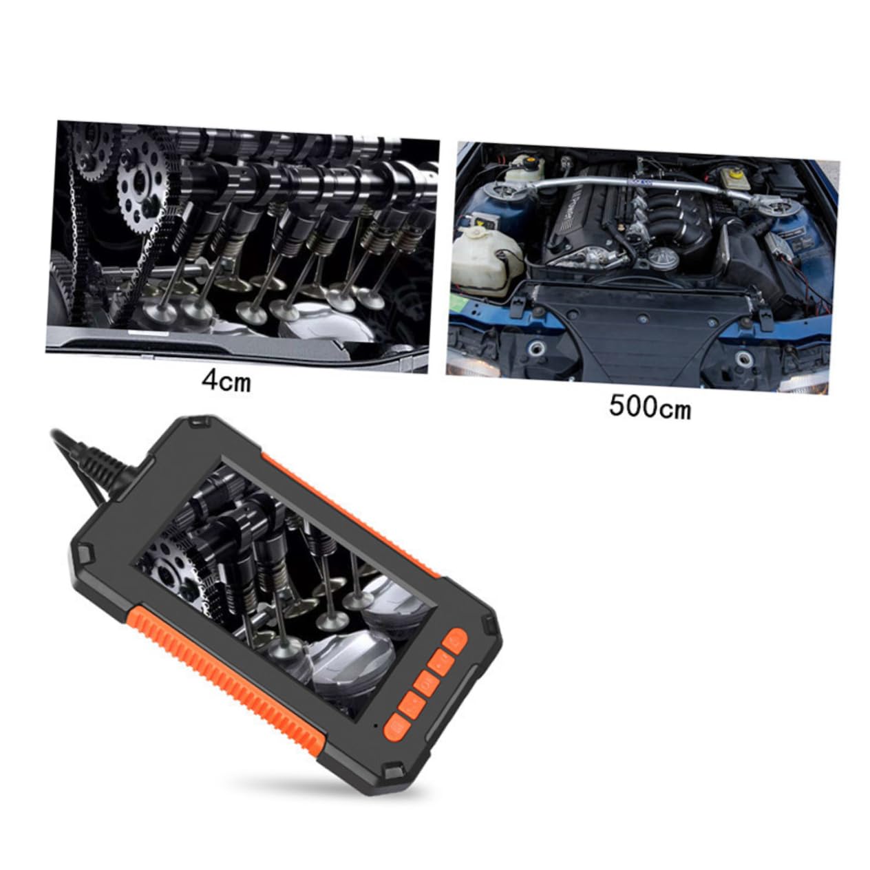 VILLFUL Camera Waterproof Portable Inspection Tool 8 Led Lights 5m Hard Wire Vehicle