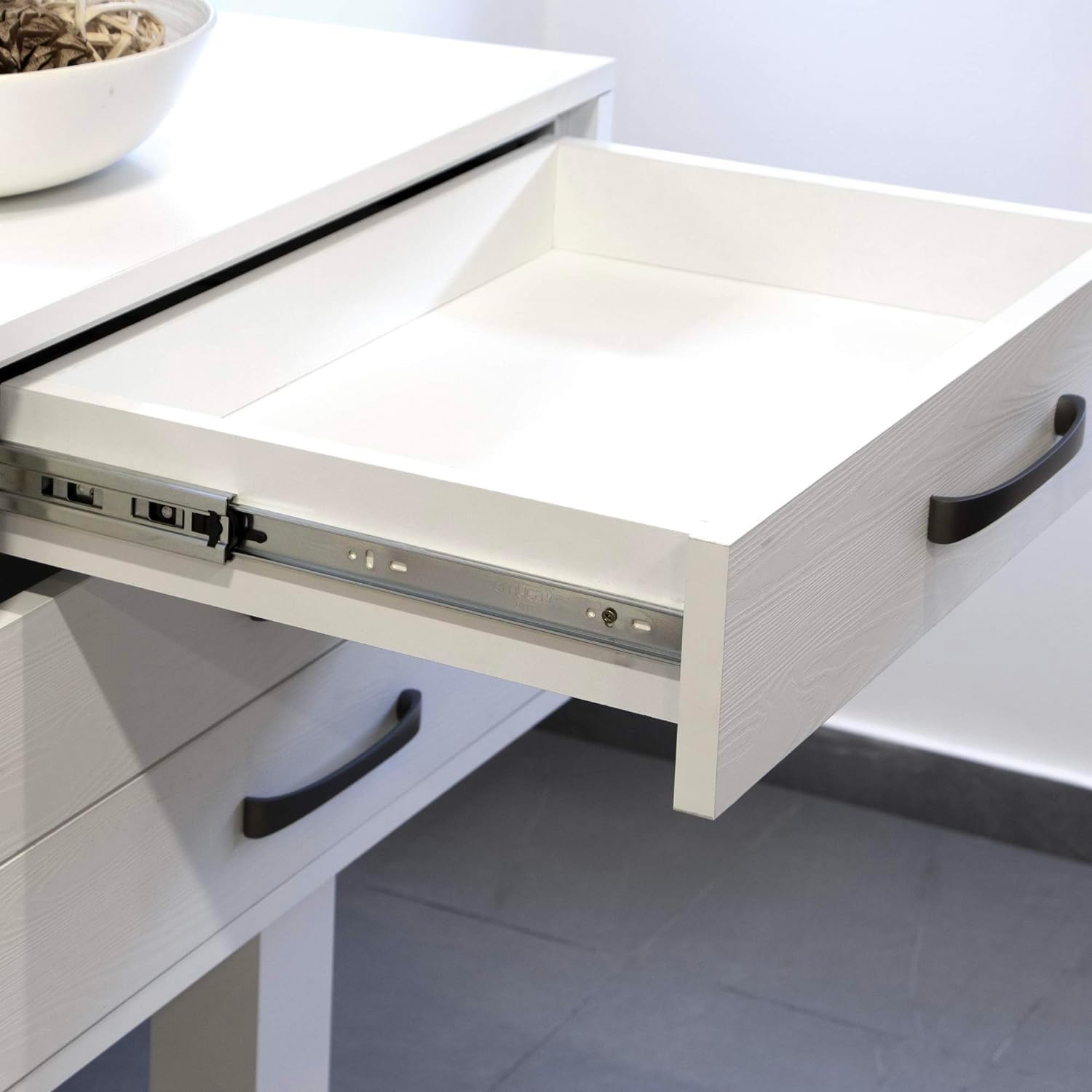 Set 5 Binari per Cassetti con Chiusura Soft 50x45cm - Guide Lineari a Sfera per Cassetti ad Estrazione Totale, Capacità 35Kg