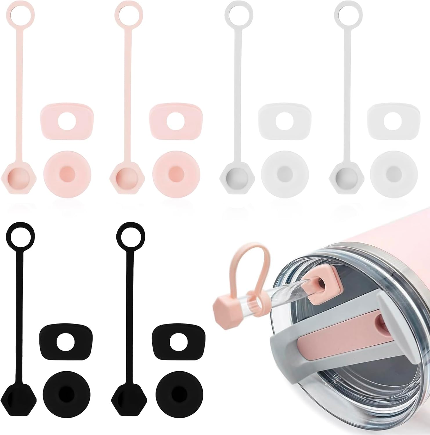 Stanley Cup Accessories, 6 Pack Silicone Spill Proof Stopper Set of 3