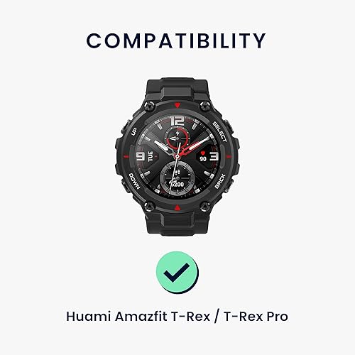 Miniatura 6 de kwmobile Correas compatibles con Huami Amazfit T-RexT-Rex Pro Straps  2 correas de silicona de repuesto  NegroAzul Oscuro