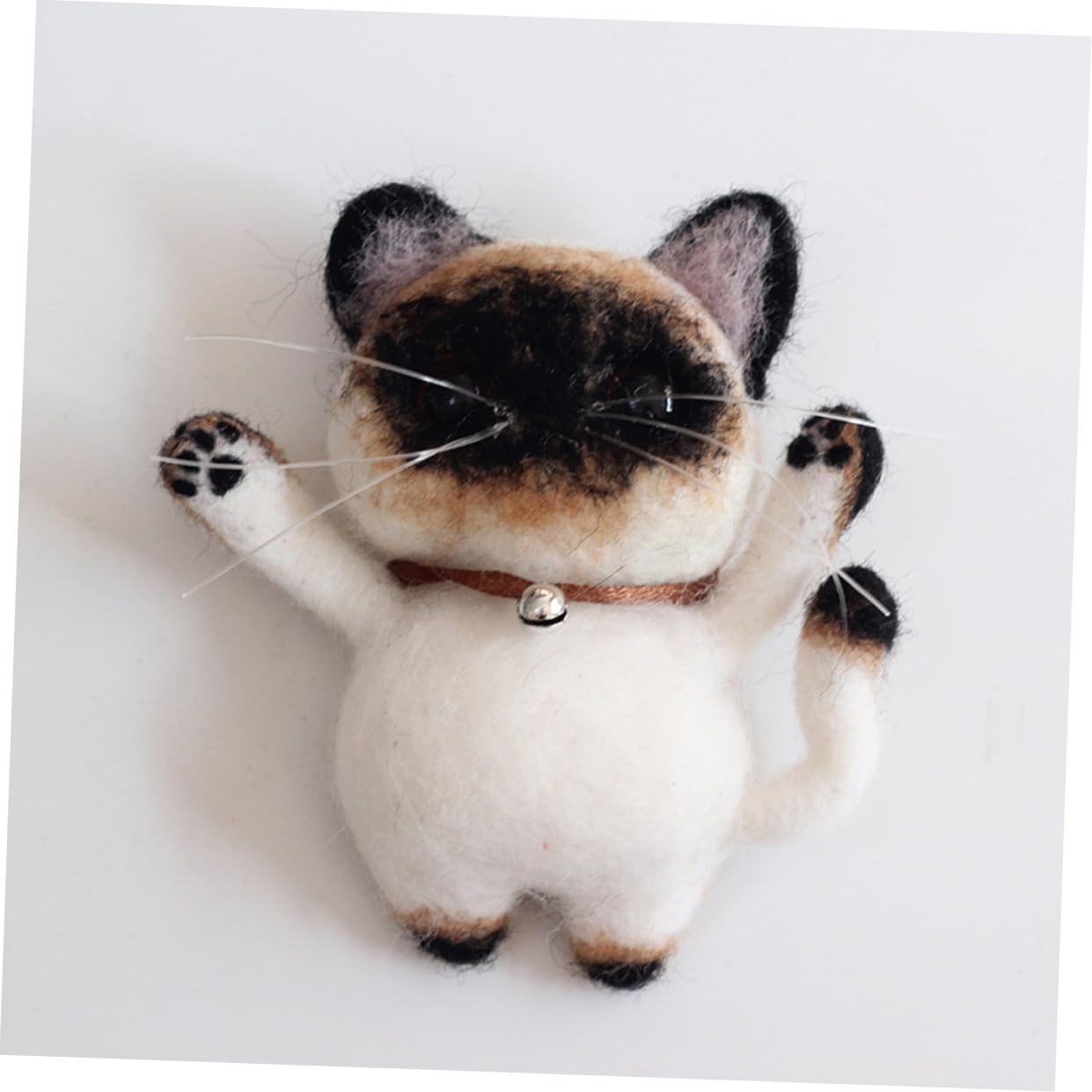 HOODANCOS Boys and Girls DIY Wool Felting Kit for Kitten Needlework Crafts
