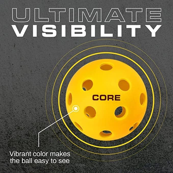 Miniatura 3 de CORE Pickleball Balls for Professionals and All Levels of Play  Premium Quality  Durable Indoor Pickleball Balls with 26 Holes