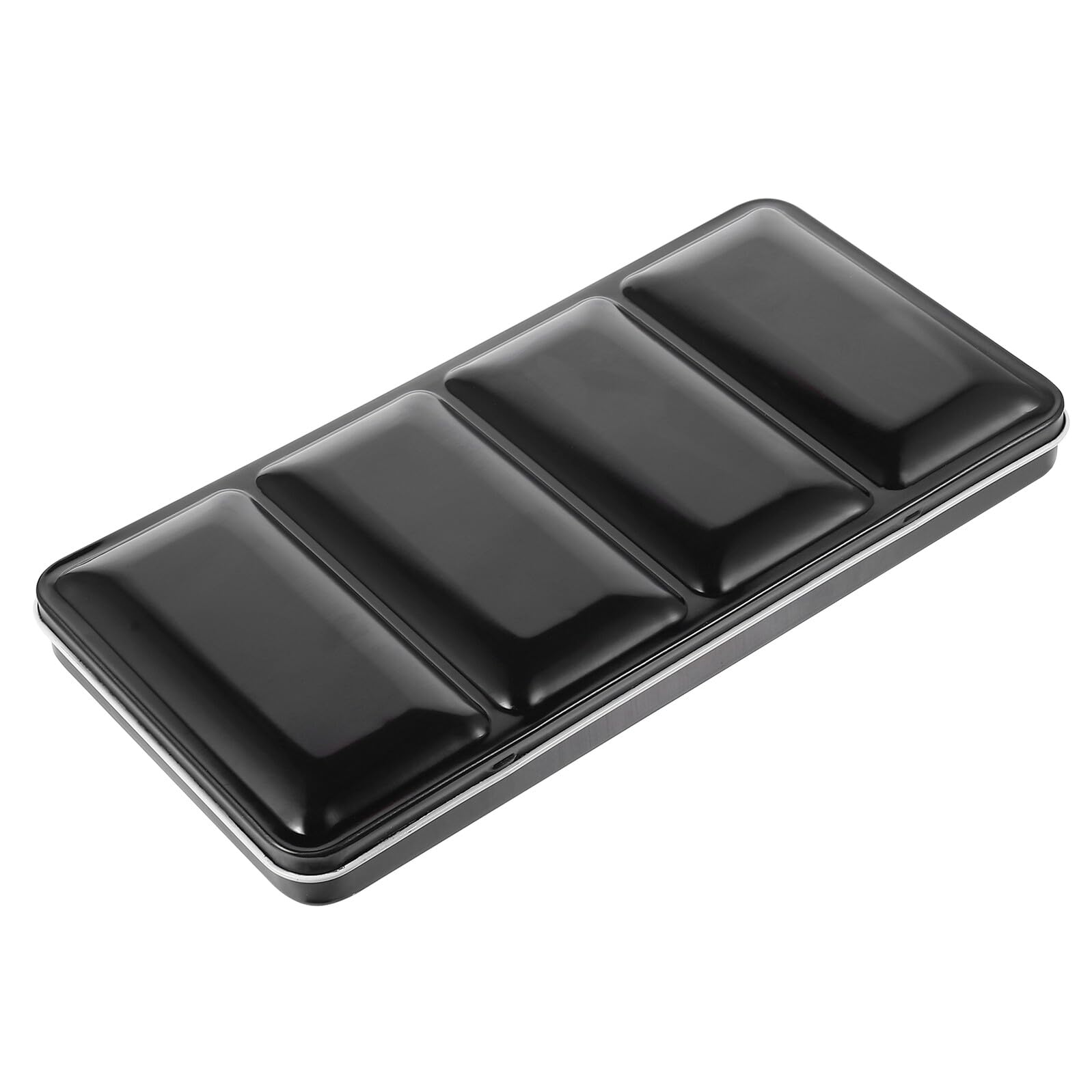 ABOOFAN Boîte Métal Vide pour Aquarelle Capacité Importante Compartiments Rangement Compact et Portable pour Peinture Étui Robuste Métal Noir pour Artistes