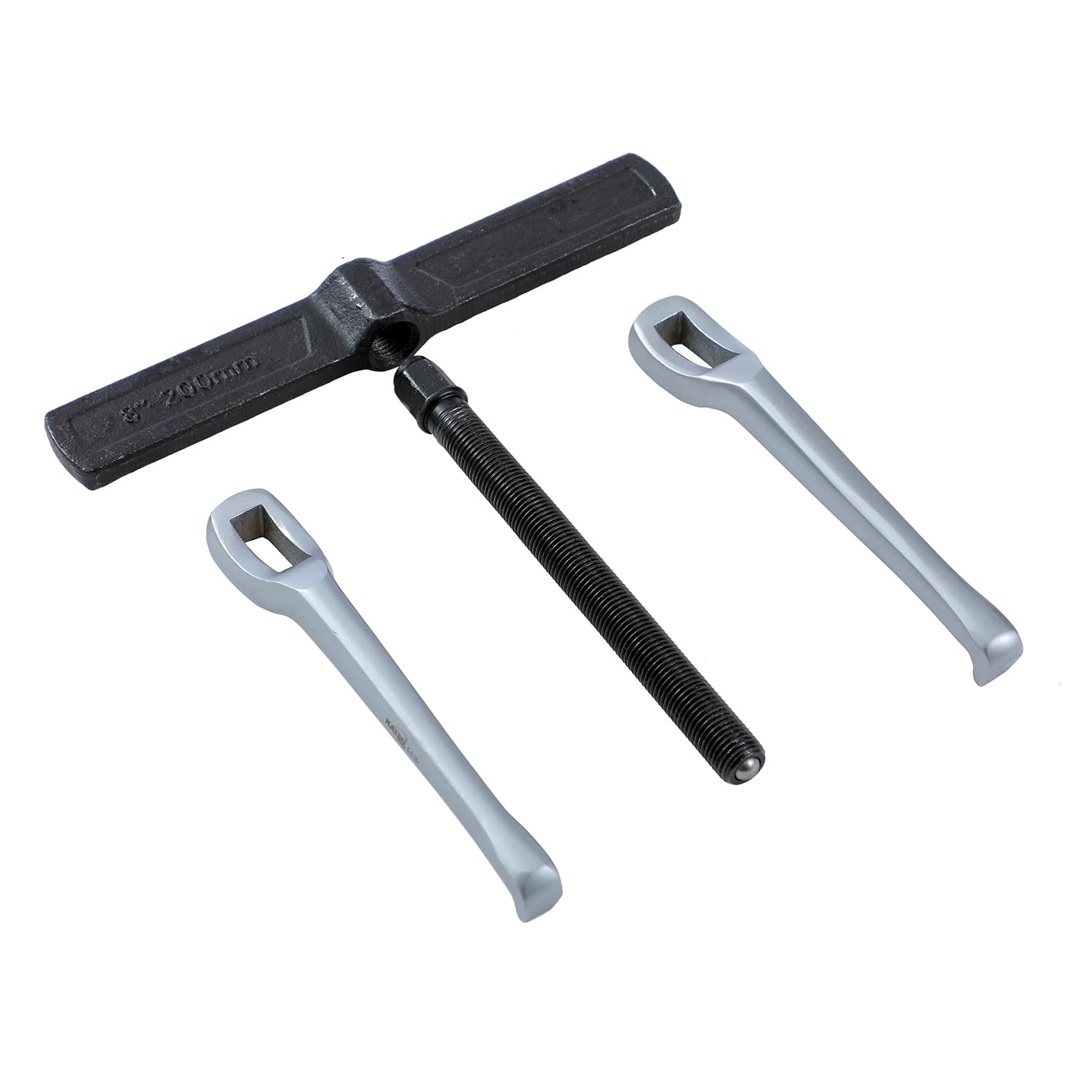 KATSU Tools Extractor de Rodamientos de 2 Garras 8", CR-V, Ajustable, Herramienta de Extracción de Poleas, Volantes, Rodamientos para Coche y Moto