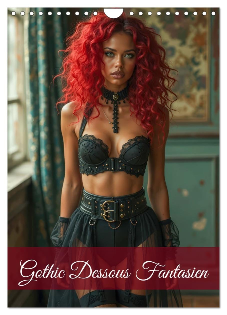 Gothic Dessous Fantasien UK-Version (Wall Calendar 2026 DIN A4 Portrait), CALVENDO 12 Month Wall Calendar — image 1