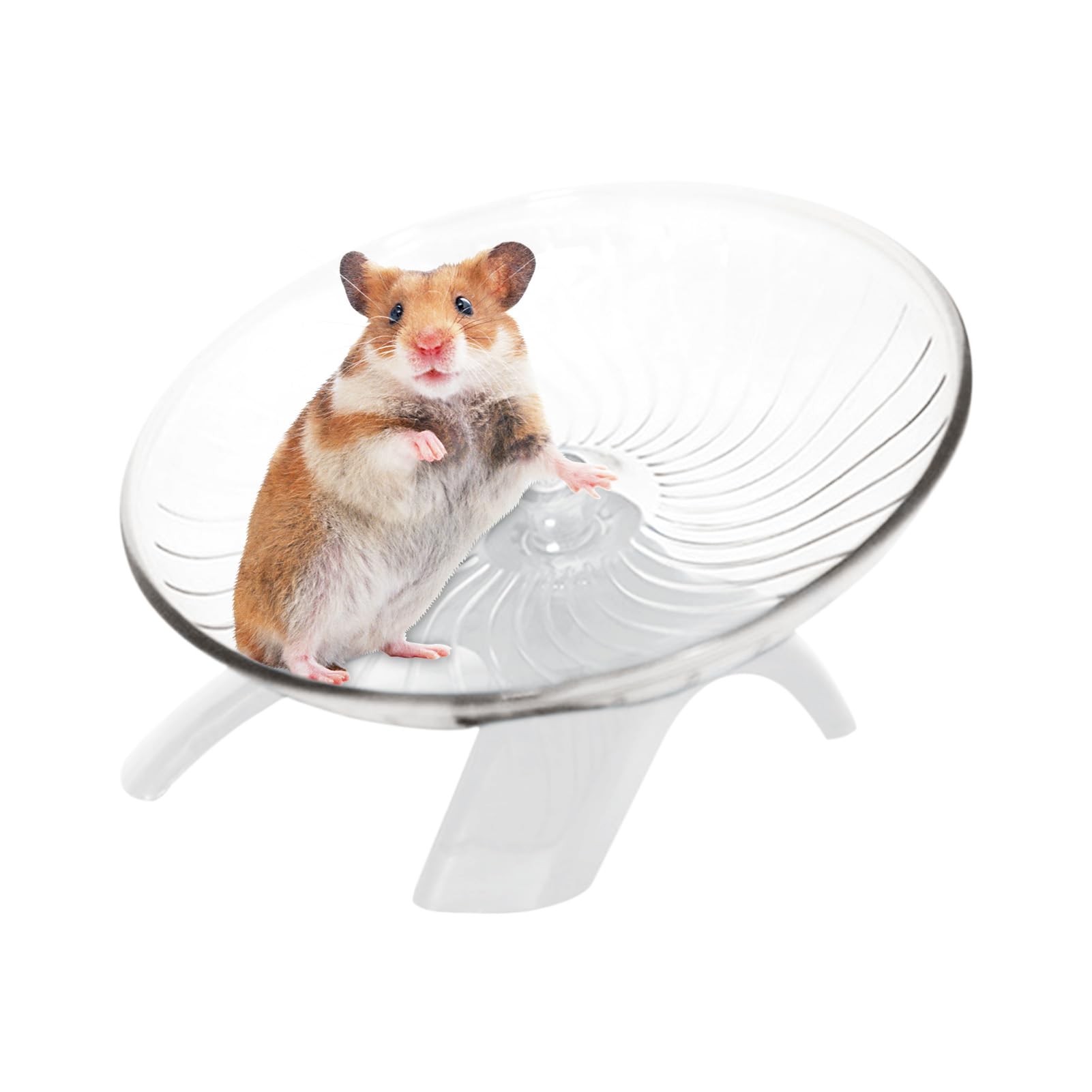 Silent Hamster Wheel, 5inch Hermit Crabs Wheel Toy Hamster Running Wheel Playing Toy Hamster Exercise Sports Wheel Cage Decoration for Gerbils Squirrels Guinea(Grey)