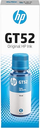 HP GT52 70-ml Cyan Original Ink Bottle