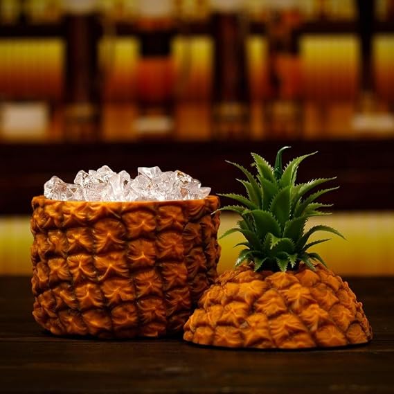 Retro Pineapple Ice Bucket - Vintage Plastic Pineapple Shaped Centrepiece