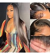 Straight Lace Front Wigs Human Hair Pre Plucked HD Transparent 13x4 Lace Frontal Wigs Human Hair ...