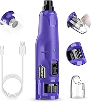 Vista 11 de Casfuy Molinillo de uñas para perro silencioso - (45db) Pulidora de uñas para mascotas de 6 velocidades con 2 luces LED para perros/gatos grandes