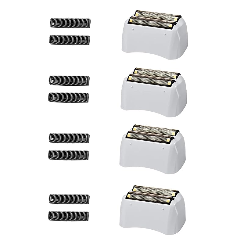 Pacote com 4 cabeças de reposição com lâmina e cortadores colorski compatíveis com Andis #17155, #17150 e #17200