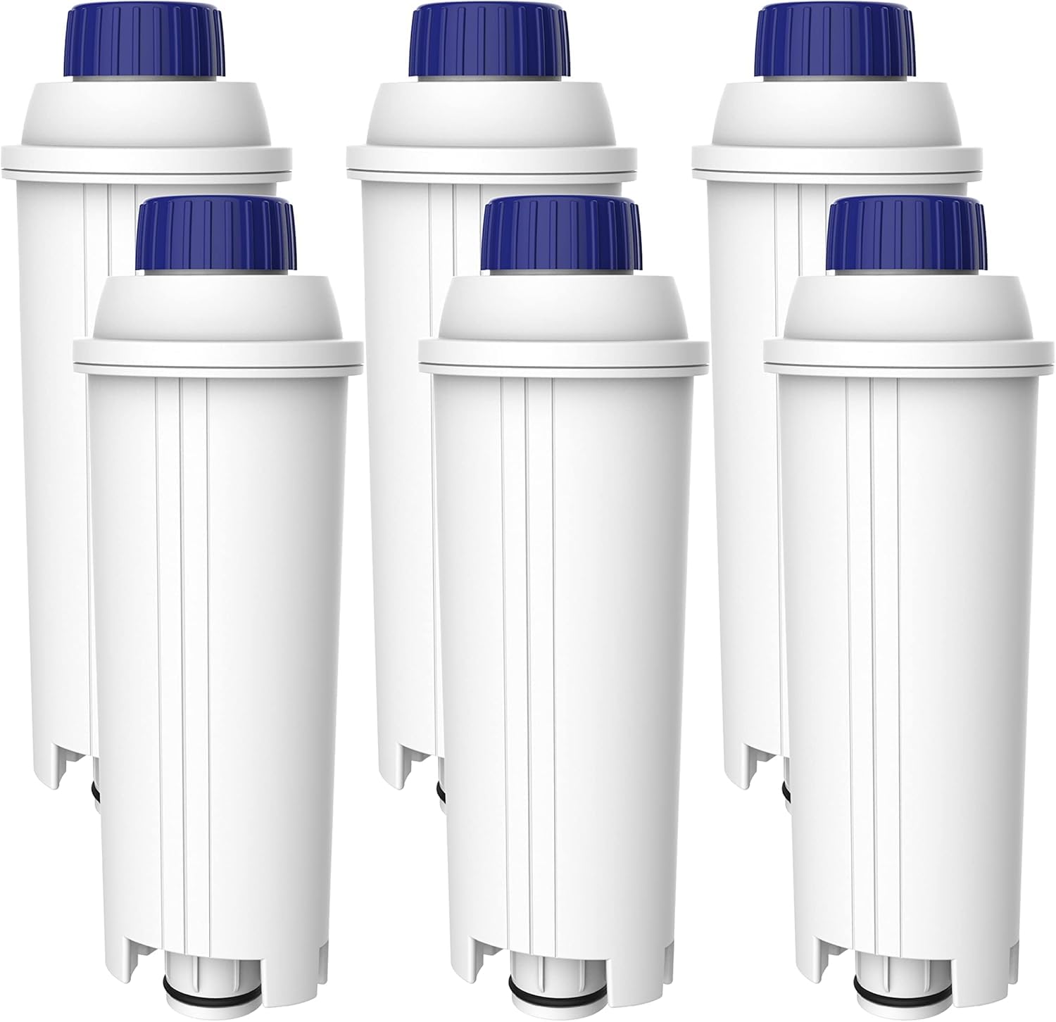 AQUA CREST Coffee Machine Water Filter, Replacement for De'Longhi® DLSC002, SER3017 & 5513292811 - Including Versions of ECAM, Esam, ETAM Series (6)