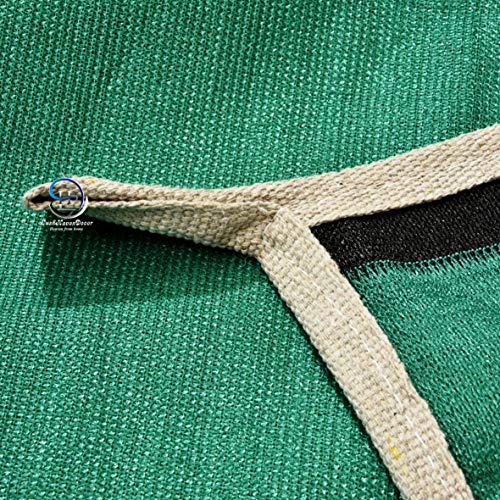 Image of LushHavenDecor 10 X 20 Garden Net 90% Sun Blockage Green| Sun mesh Shade net Ultra Violet Resistant net with Attached Chords (Green) 10x20 Feet