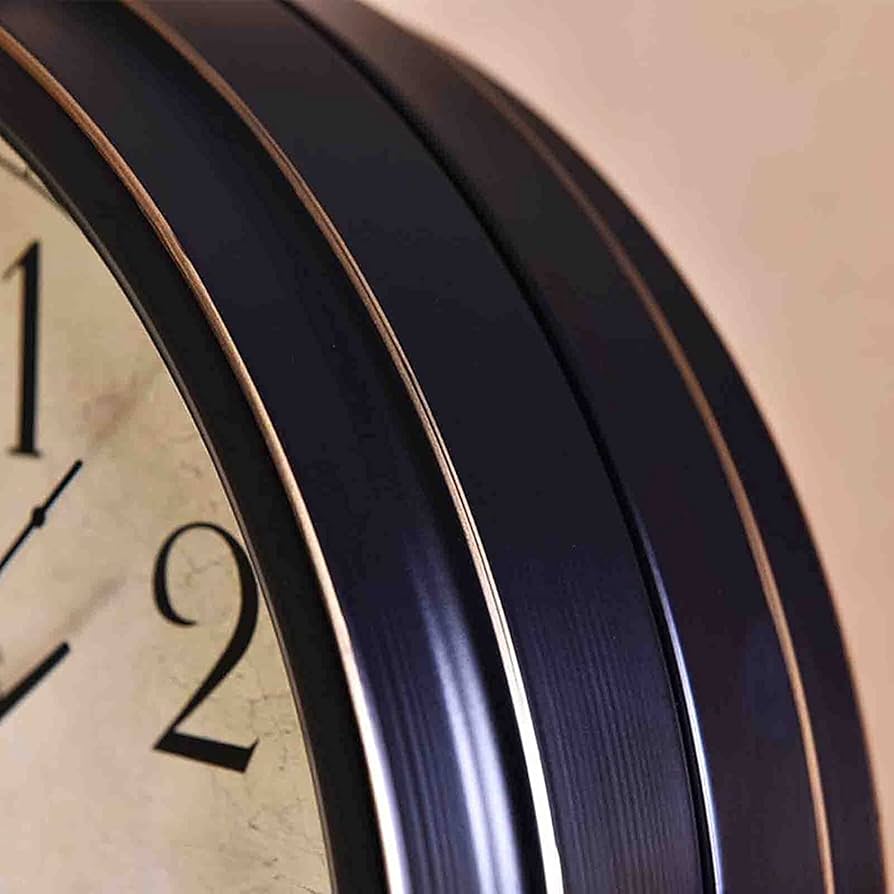 Double Sided Wall Clock Garden Porch Hanging Retro Station Home Decor Outdoor Two Faces Antique Round Silent Easy To Hang