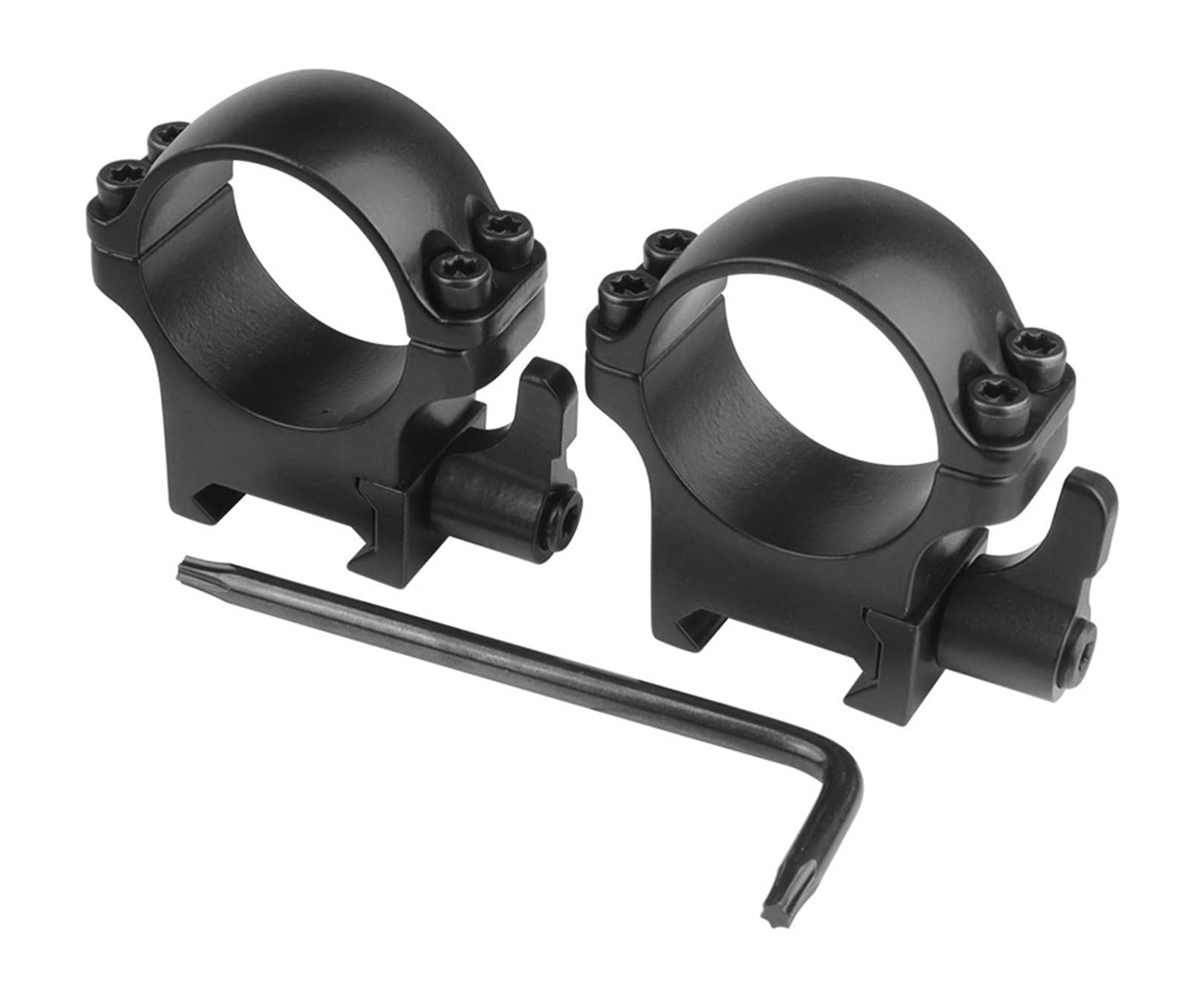 1 Paire De Supports De Lunette en Acier À Double Anneau De 30 Mm De Diamètre for Rail De 21 Mm, Support De Serrage for Tube Décalé en Porte-à-Faux Optique