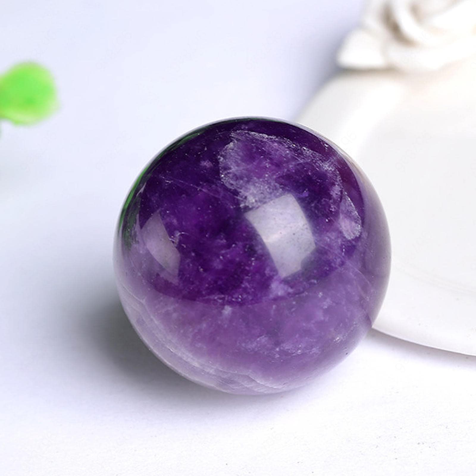 NHKSFBLQ Decorative Crystal Ball Quartz Labradorite Crystal Ball for Home Decoration Dream Amethyst Sphere Sphere Stone,Amethyst Ball-8cm