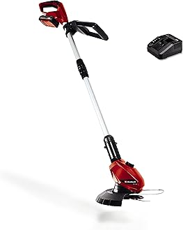 Einhell Power X-Change 18V Cordless Strimmer With Battery And Charger - 24cm Cutting Width, Lightweight Grass Trimmer and Lawn Edger, Includes 20 x Blades - GE-CT 18 Li Garden Strimmer