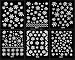 RuiChy 12 Sheet Christmas Snowflakes Design 3D Nail Art Stickers Decals