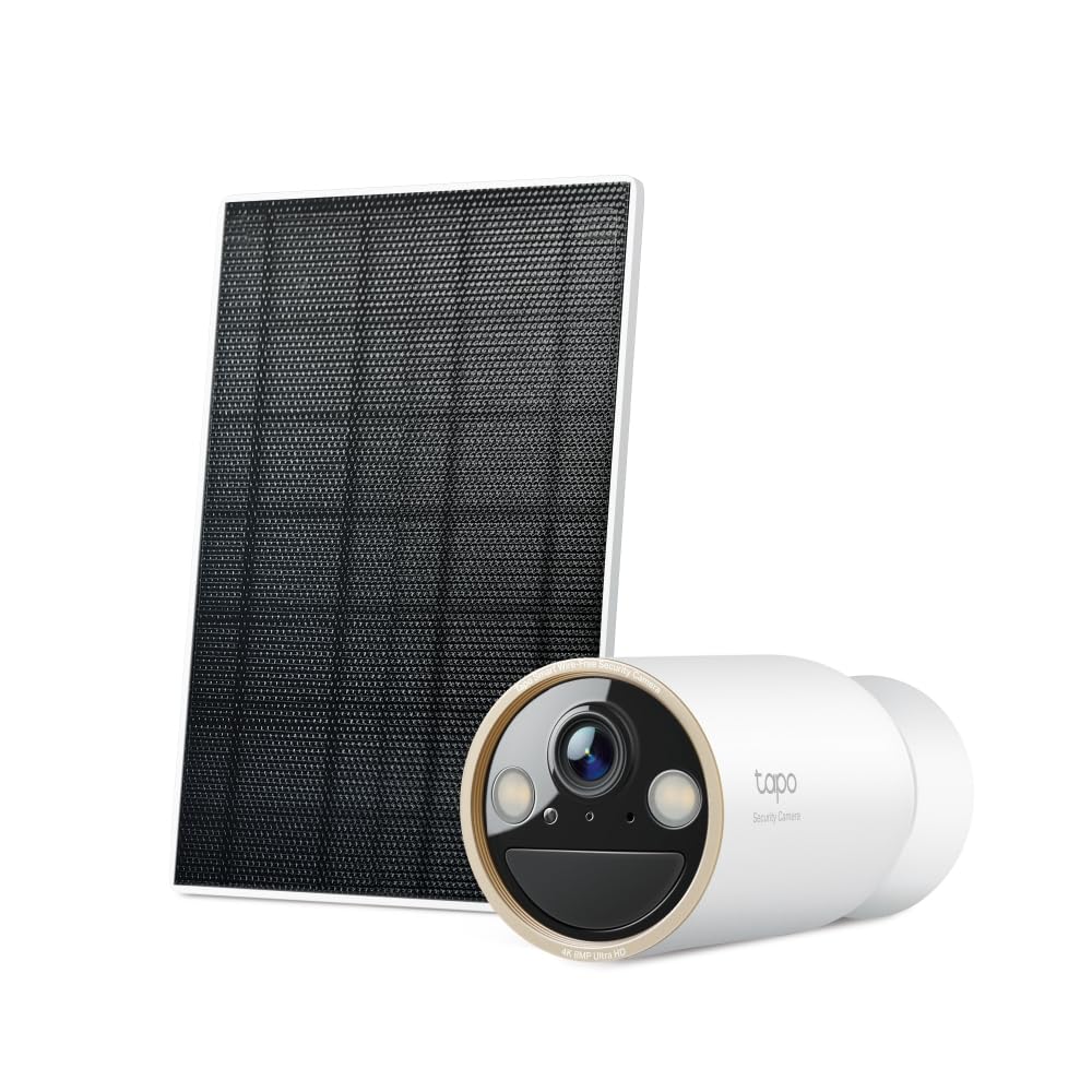 Tapo C460 Kit 4K 8MP Batería Solar Cámara de Seguridad para Exteriores inalámbrica, CCTV, Ultra HD, sin Tarifa mensual, detección de IA, conversación bidireccional, IP66, visión Nocturna a Color