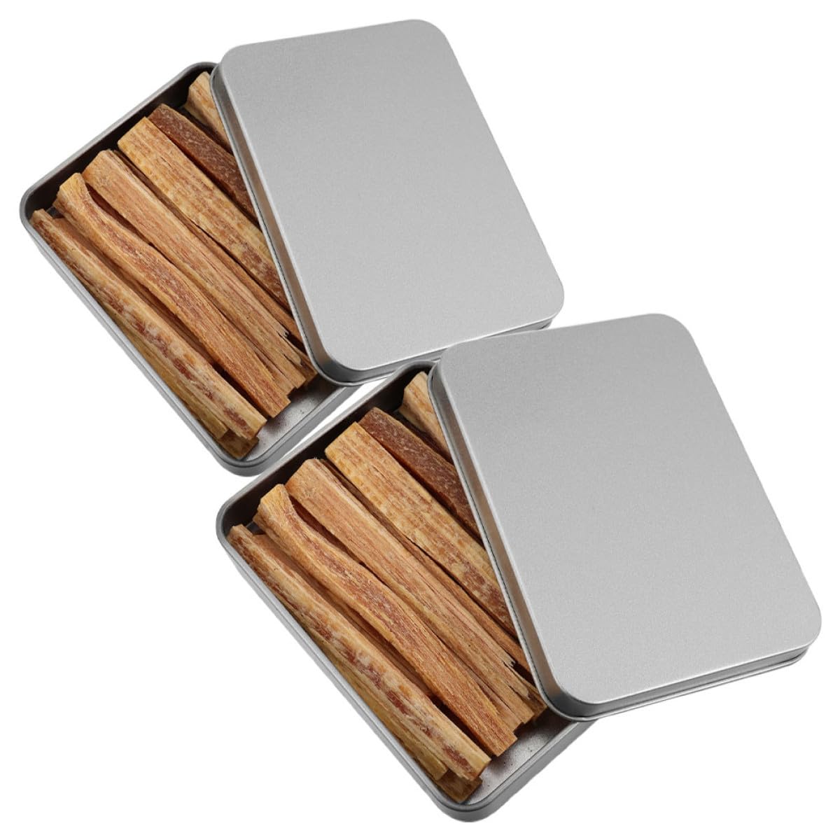 Housoutil Natürliche Anzündhölzer aus Getrocknetem Holz 2 Boxen Geeignet für Kaminbesteck und Outdoor Feuerstellen Camping Zubehör