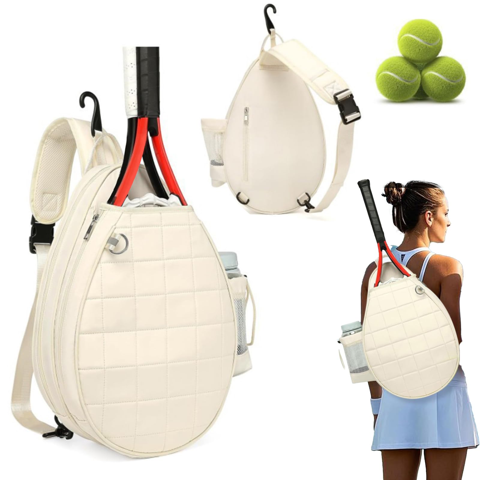 Tennistasche Für Damen & Herren – Sportliche Tasche In Pfauenblau, Praktisch Für Schläger, Bälle & Zubehör