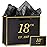 momoake 18th Birthday Gift Bag with Card and Tissue Paper for Boys Men Women, 2007 18 Year Old 13 Elegant Black Gold Anniversary Keepsake Party Present Shopping Paper Bags for Gifts Wrapping