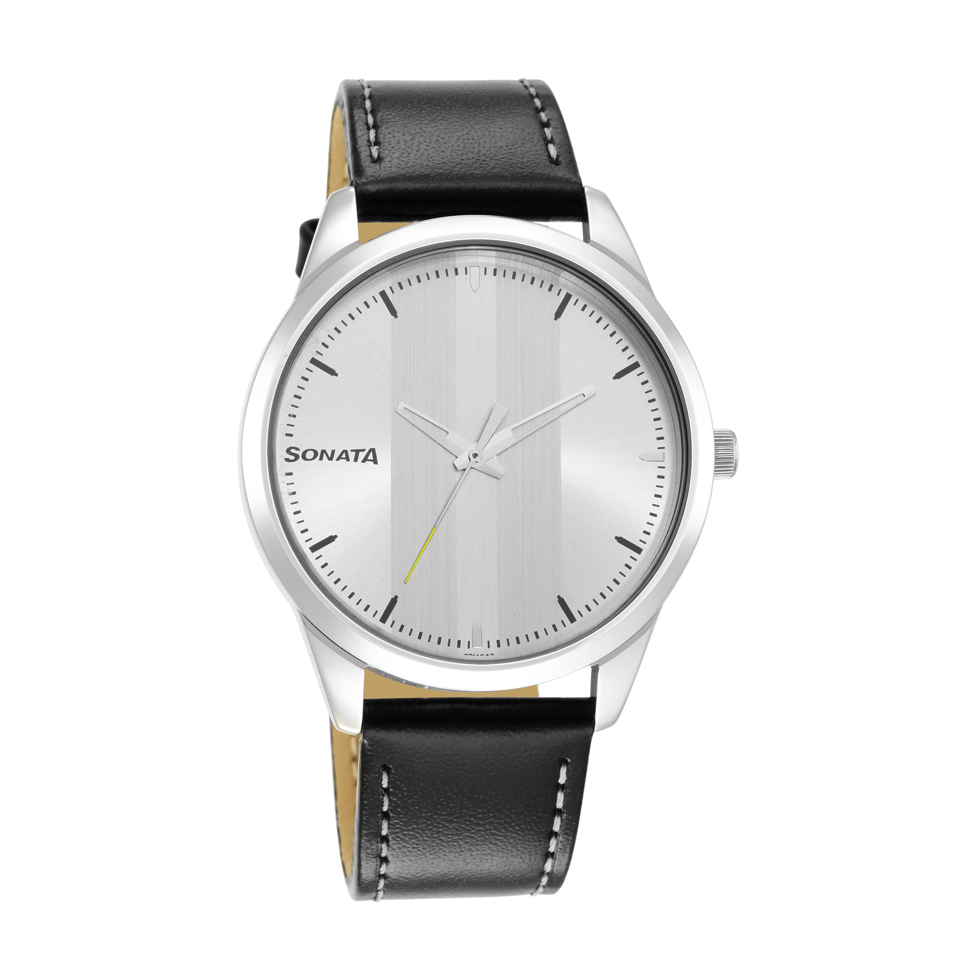 Sonata Force Quartz Analog Silver Dial Leather Strap Watch for Men-NR7146SL01 (B09NM2GLYY) Amazon Price History, Amazon Price Tracker
