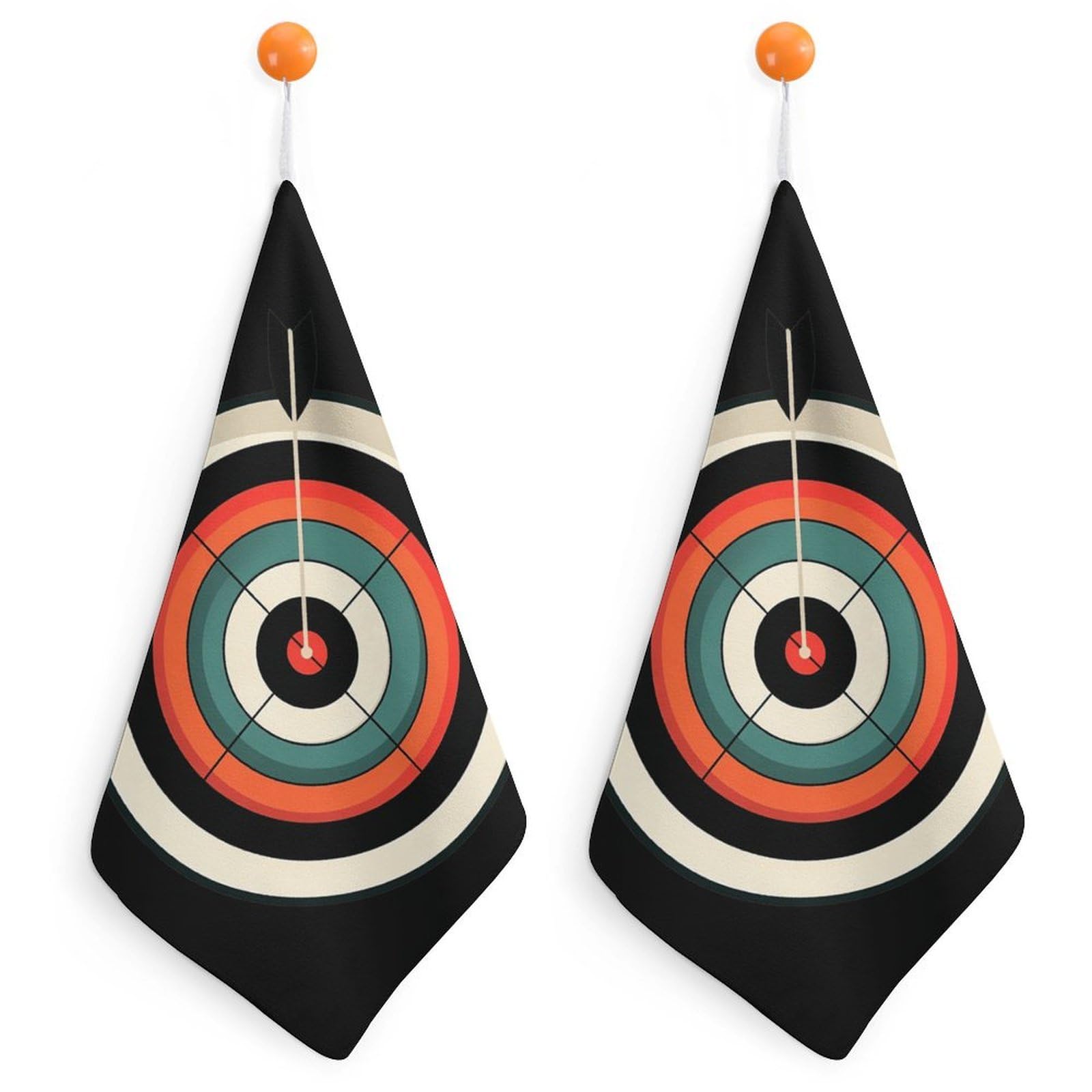 CGSBNGHA Bullseyes Target Bulls Eyes Hand Towel Hanging Face Towels Cleaning Cloths Handkerchief for Bathroom Kitchen