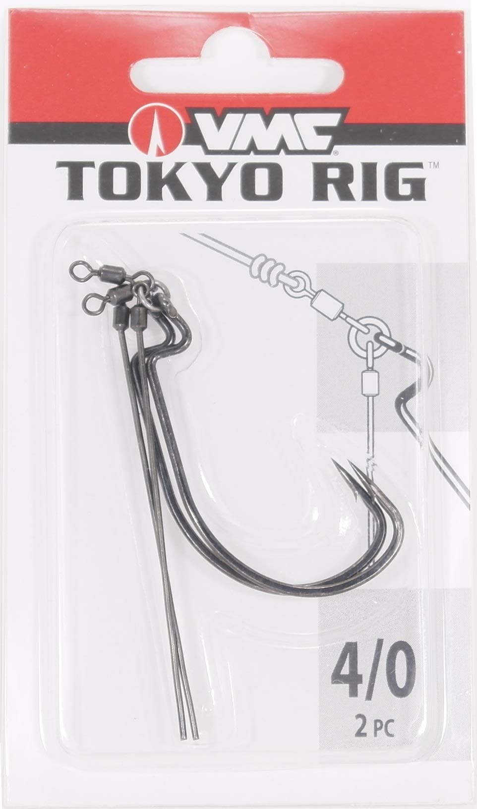 VMCVmc Tokyo Rig 0 Hook Size Black Nickel Package of 2