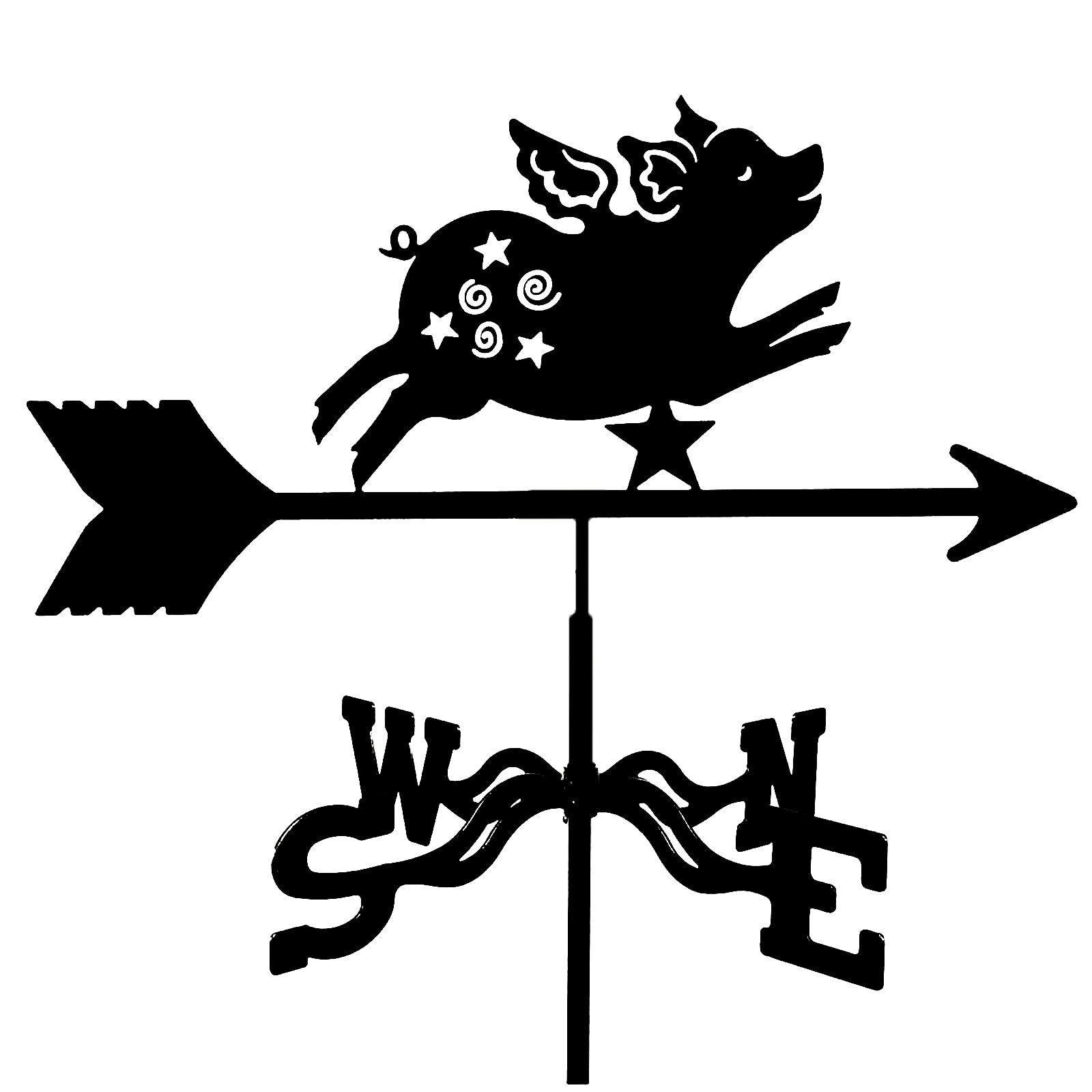 WIQUYBML Weathervane Ornament Wind Vane for Roof Direction Indicator Outdoor Farm Yard Garden/Pig/35 * 50Cm
