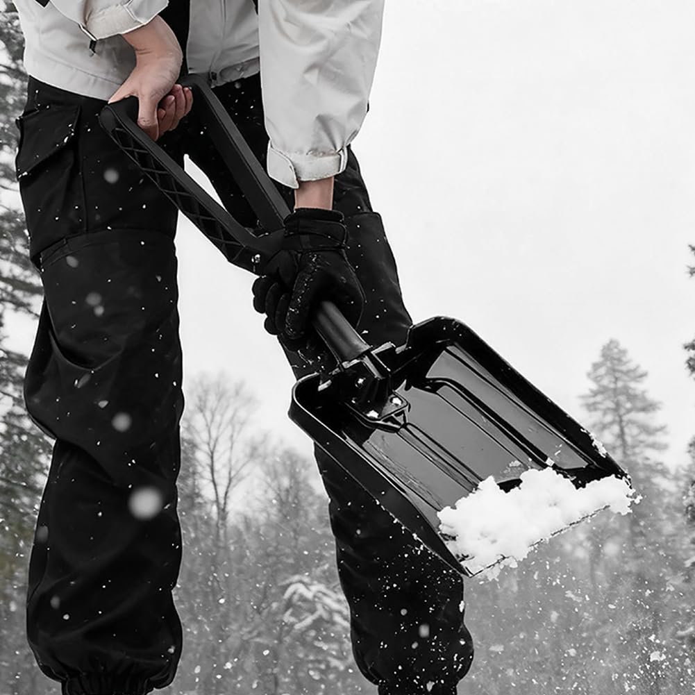 Lpitoy Pala De Nieve Plegable para Coche, Pala De Nieve Pequeña con Plegable, Pala Multifuncional Portátil para Coches, Motos De Nieve, Camping Y Barro — view 6
