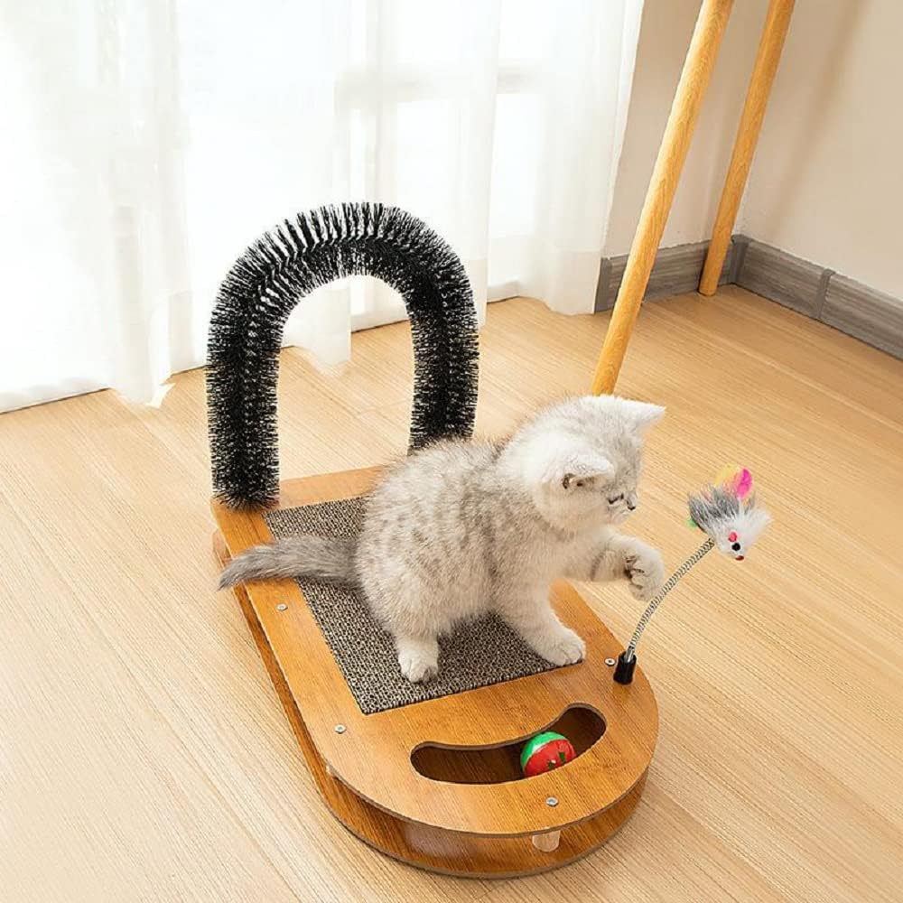 Amazon.com : Cat Scratching Board with Cat Arch Self Groomer and Kitty