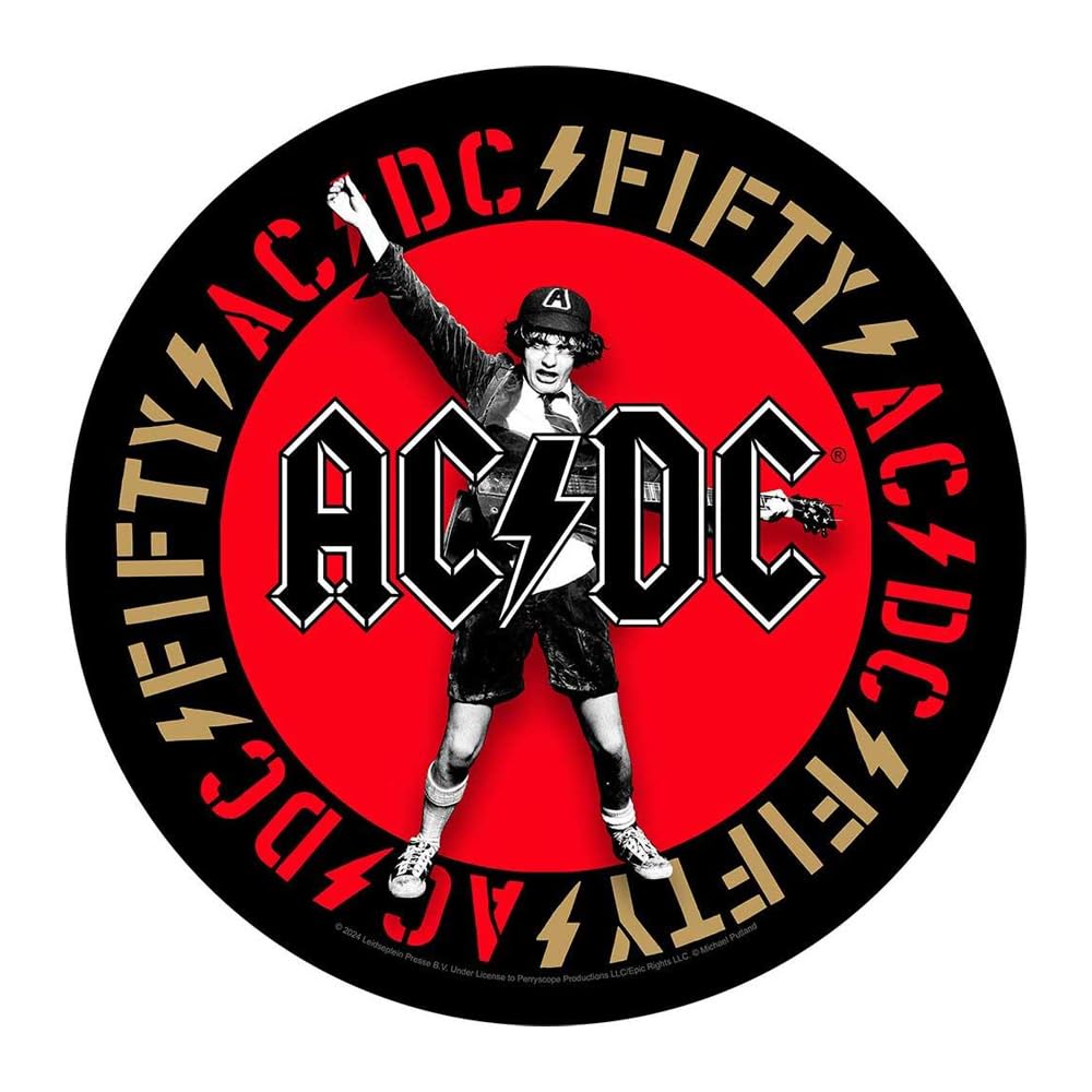AC/DC Angus Fifty Large Size Circular Sew On Back Patch Officially Licensed