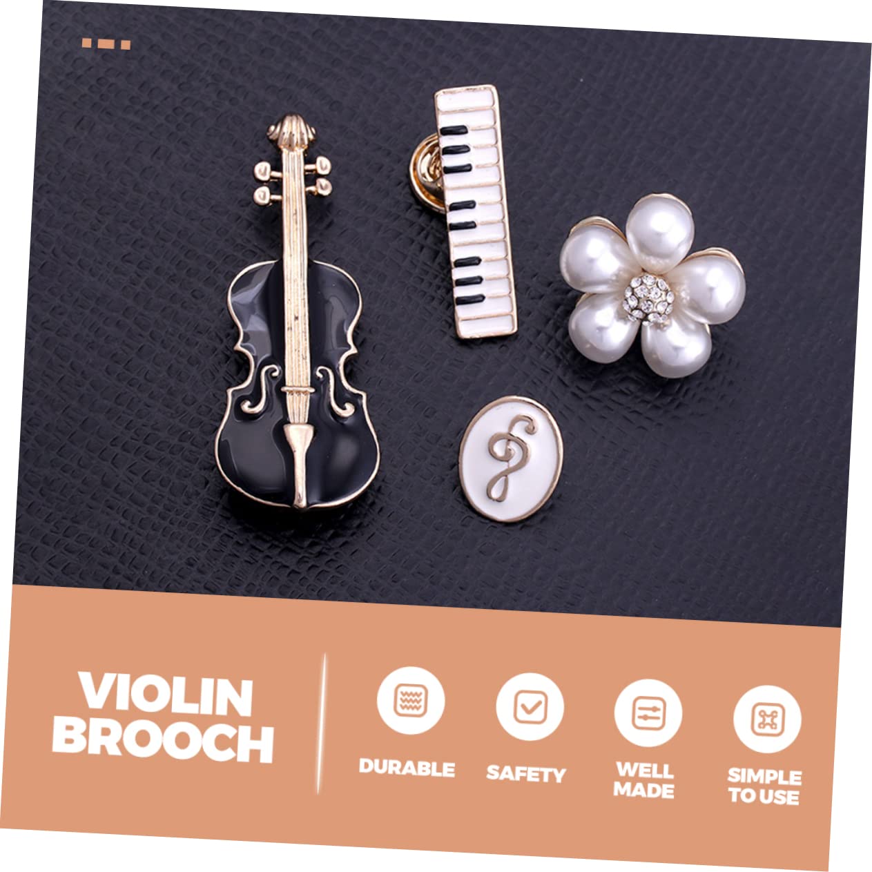 FRCOLOR Spilla Musicale Per Abbigliamento Violino Per Musicisti Accessori Per Bavero E Cravatta Per Amanti Della