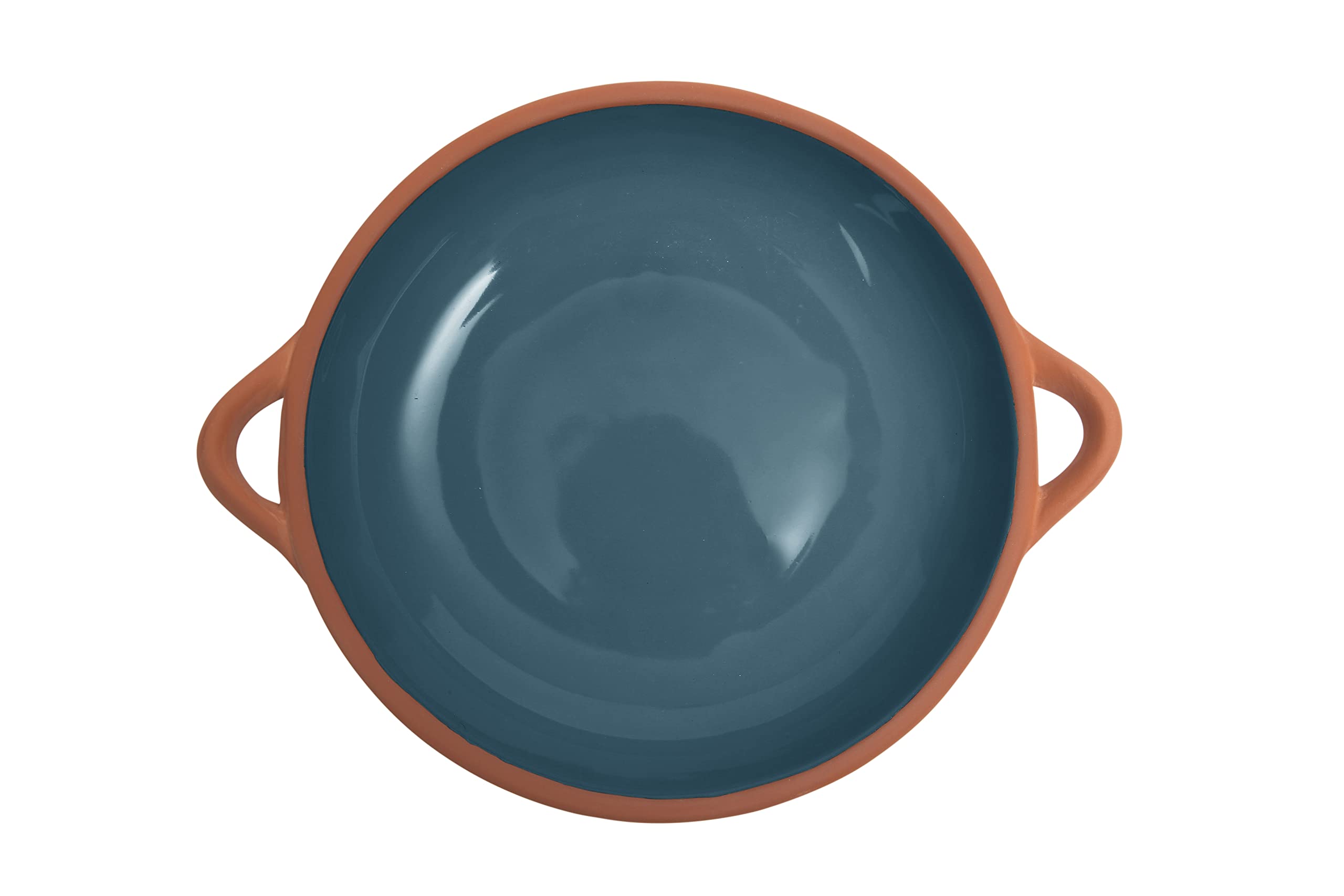 Dexam Sintra Large Glazed Terracotta Tapas Dish - Ink Blue